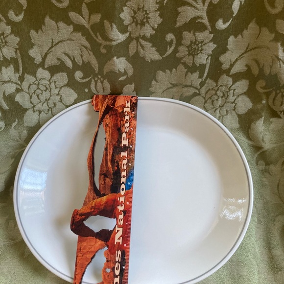 Correll white Large with gray platter euc - Picture 3 of 6